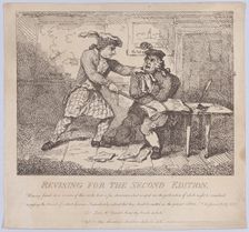 Frontispiece, Revising for the Second Edition (Picturesque Beauties of Boswell, P..., June 15, 1786. Creator: Thomas Rowlandson
