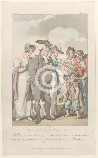 Frontispiece: The Vicar of Wakefield, from "The Vicar of Wakefield", May 1, 1817., May 1, 1817. Creator: Thomas Rowlandson.