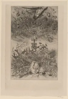 Frontispiece: The Waifs (Les Epaves), 1868. Creator: Félicien Rops