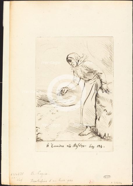 Frontispiece (The Beggar Woman of Veze). Creator: Alphonse Legros.