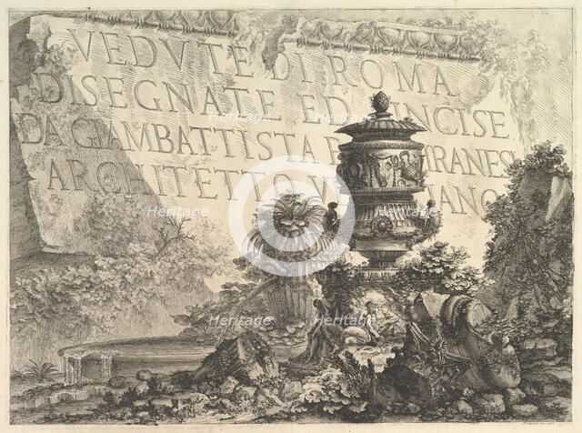 Frontispiece (Title page), 1748. Creator: Giovanni Battista Piranesi.