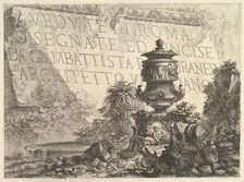 Frontispiece (Title page), 1748. Creator: Giovanni Battista Piranesi