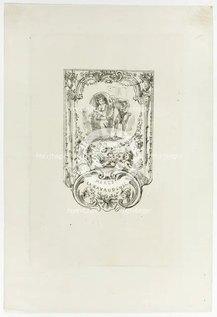 Frontispiece to Margot, la ravaudeuse, 1868. Creator: Félicien Rops.