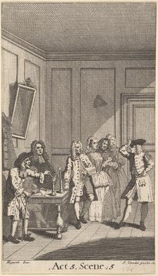 Frontispiece to Moliere's "L'Avare" (The Miser), 1732. Creator: John Vandergucht