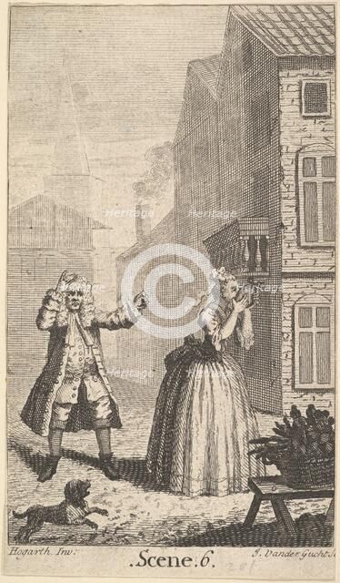 Frontispiece to Moliere's "Sganarelle, ou le Cocu Imaginaire" (The Imaginary Cuckold), ca. 1732. Creator: John Vandergucht.