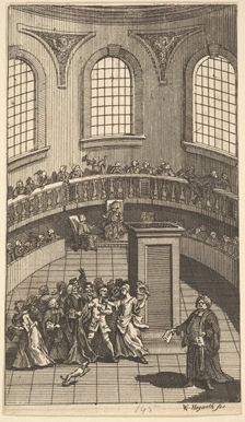 Frontispiece to Nicholas Amhurst's "Terrae-Filius", June 1726. Creator: William Hogarth