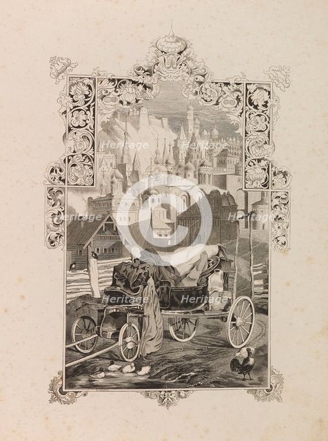 Frontispiece to novelette Tarantas (The Tarantass) by Vladimir Sollogub, 1845. Creator: Gagarin, Grigori Grigorievich (1810-1893).