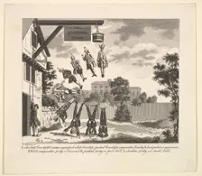 Frontispiece to Clubbe's Physiognomy (or the Weighing House), 19th century. Creator: Unknown