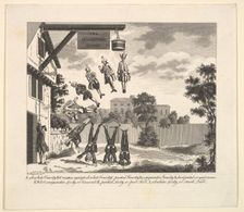 Frontispiece to Clubbe's Physiognomy (or the Weighing House), 19th century. Creator: Unknown