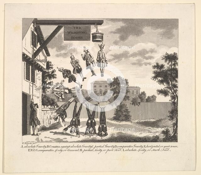 Frontispiece to Clubbe's Physiognomy (or the Weighing House), 19th century. Creator: Unknown.