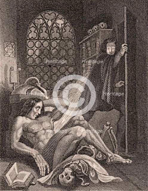 Frontispiece to Frankenstein by Mary Shelley, 1831.