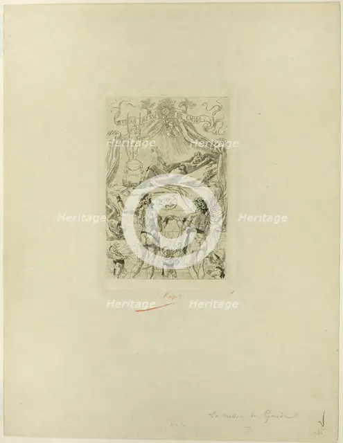 Frontispiece to La messe de Gnide, 1881. Creator: Félicien Rops.