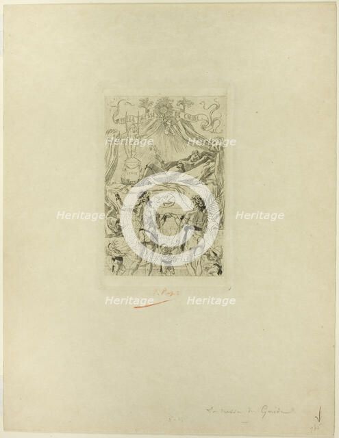 Frontispiece to La messe de Gnide, 1881. Creator: Félicien Rops.