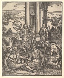 Frontispiece to Le sorti di Francesco Marcolini da Forli intitolato Giardino di Pensieri 1540. Creator: Giuseppe Porta