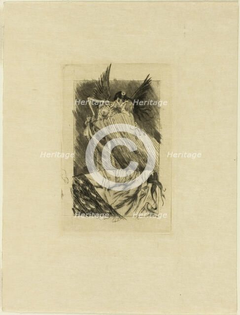 Frontispiece to Les baisers morts, 1893. Creator: Félicien Rops.