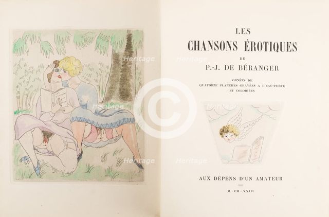 Frontispiece to Les chansons érotiques by Pierre-Jean de Béranger.