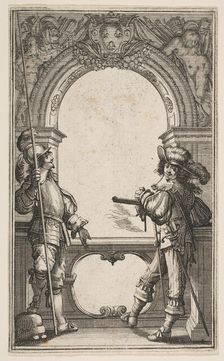 Frontispiece to Les Gardes Françaises, 1632. Creator: Abraham Bosse