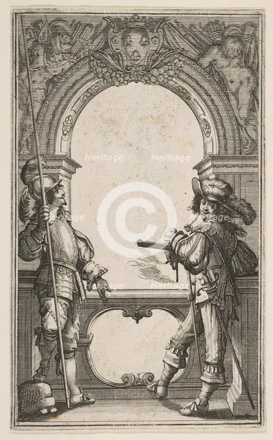 Frontispiece to Les Gardes Françaises, 1632. Creator: Abraham Bosse.