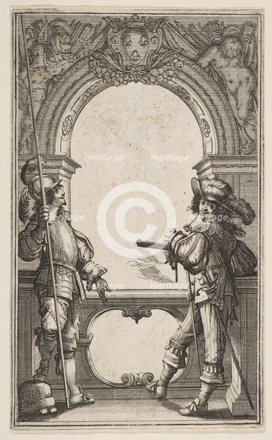 Frontispiece to Les Gardes Françaises, 1632. Creator: Abraham Bosse.