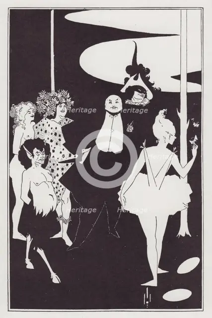 Frontispiece to "Plays" by John Davidson, 1893. Creator: Aubrey Beardsley.
