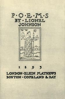 Frontispiece to "Poems" by Lionel Johnson, 1895, (1946). Creator: Unknown