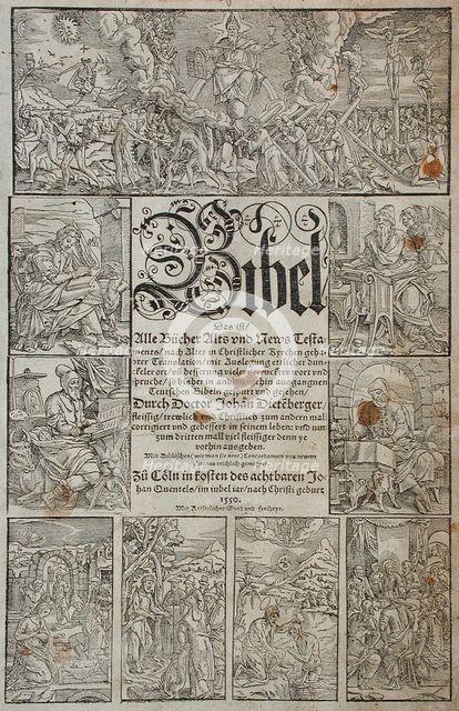 Frontispiece to the Bible, 1550. Creator: John Dieterberger.