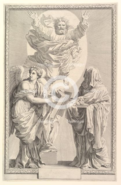 Frontispiece to the Bible, 1642. Creator: Claude Mellan.