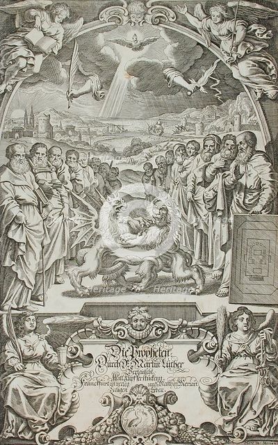Frontispiece to the Book of Prophets, 17th century. Creator: Matthaus Merian.