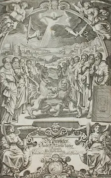 Frontispiece to the Book of Prophets, 17th century. Creator: Matthaus Merian
