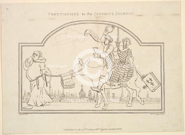 Frontispiece to "The Jacobite's Journal", November 27, 1781. Creator: Richard Livesay.
