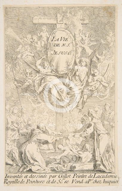 Frontispiece to the series The Life of Christ.n.d. Creators: Claude Gillot, Jacques Gabriel Huquier.