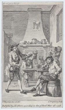 Frontispiece to Tobias Smollett's Roderick Random, 1748. Creator: Charles Grignion