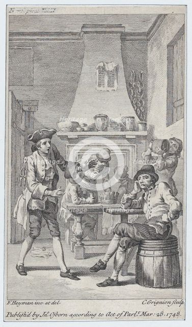 Frontispiece to Tobias Smollett's Roderick Random, 1748. Creator: Charles Grignion.