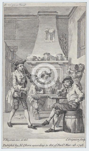 Frontispiece to Tobias Smollett's Roderick Random, 1748. Creator: Charles Grignion.