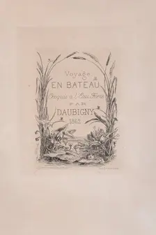 Frontispiece, Voyage en bateau, 1862. Creator: Charles Francois Daubigny