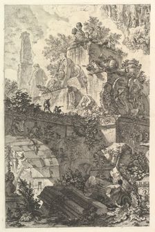 Frontispiece, with Statue of Minerva, ca. 1748. Creator: Giovanni Battista Piranesi