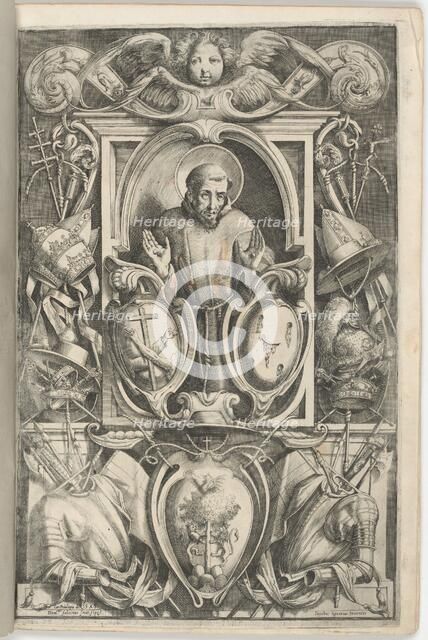 Frontispiece with Portrait of Saint Francis, 1612. Creator: Jacopo Ligozzi.