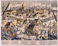 Frost Fair, 1814. Artist: Anon