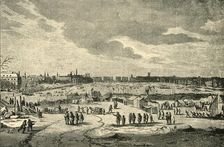 Frost Fair on the Thames 1825, (1925). Creator: James Stow