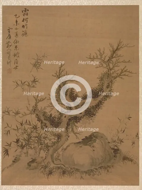 Frosted Branches and Dwarf Bamboo, in the Style of Su Shih, 1775. Creator: Zhai Dakun (Chinese, d. 1804).