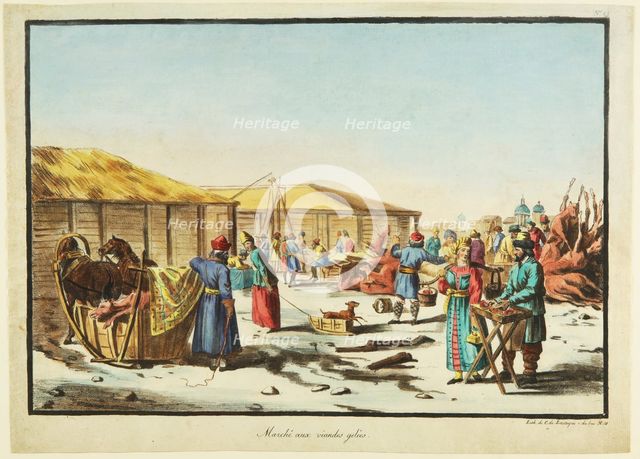 Frozen Meats Market, ca 1814. Artist: Anonymous  