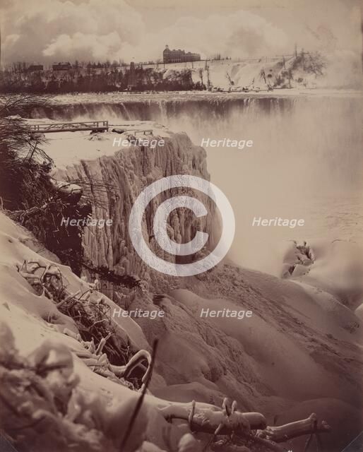 Frozen Falls, c. 1880. Creator: Charles Bierstadt.