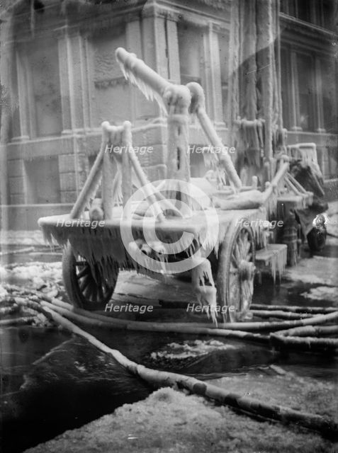 Frozen fire apparatus, Equitable fire, 1912. Creator: Bain News Service.