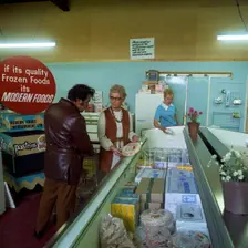 Frozen food shop, Mexborough, South Yorkshire, 1972. Creator: Michael Walters