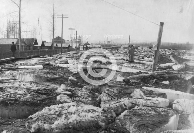 Frozen inland river, between c1900 and 1923. Creator: Unknown.