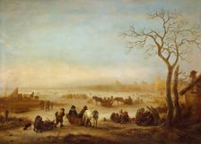 Frozen Lake, 1648. Creator: Isaac van Ostade