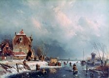 Frozen River 1787-1870. Artist: Andreas Schelfhout