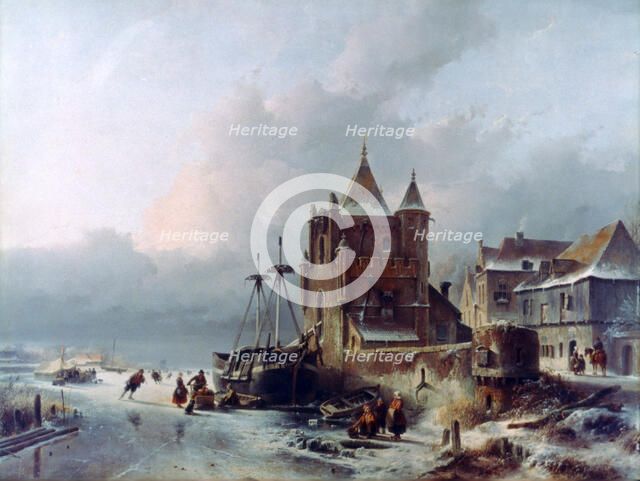 'Frozen River', c1838-1907. Artist: Charles Henri Joseph Leickert