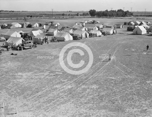 FSA migrant labor camp, Calipatria, Imperial Valley, California, 1939. Creator: Dorothea Lange.