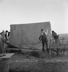 FSA migratory labor camp (emergency), Calipatria, Imperial Valley, CA, 1939. Creator: Dorothea Lange